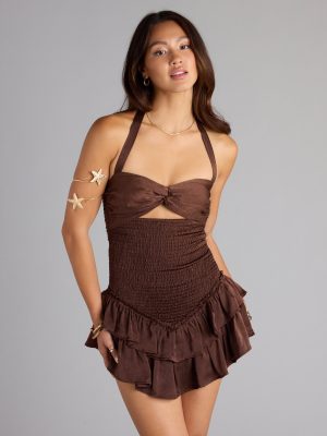 Ruffle Ready Drop Waist Skater Dress