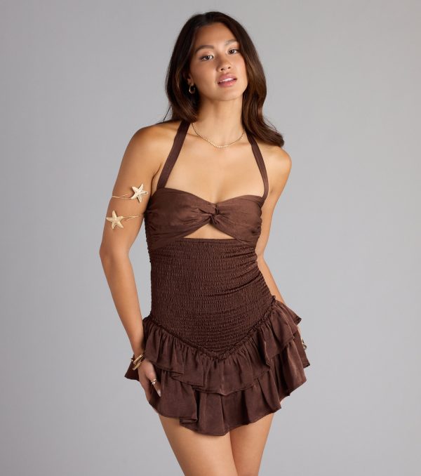 Ruffle Ready Drop Waist Skater Dress