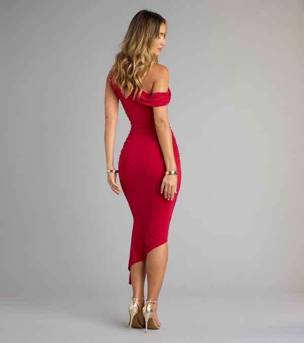 Can't Deny It One-Shoulder Bodycon Midi Dress - Image 11