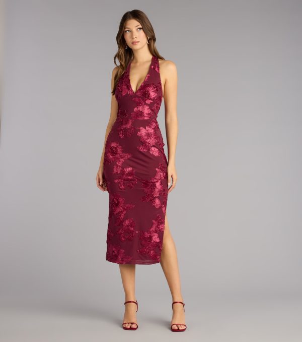 Midnight Garden Floral Midi Dress - Image 4