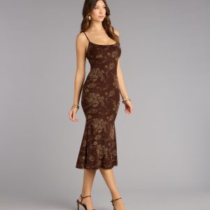 Café Society Floral Midi Dress