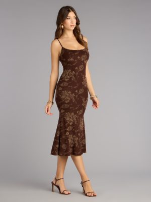 Café Society Floral Midi Dress