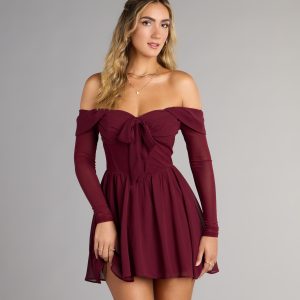 Daydream Darling Chiffon Skater Mini Dress