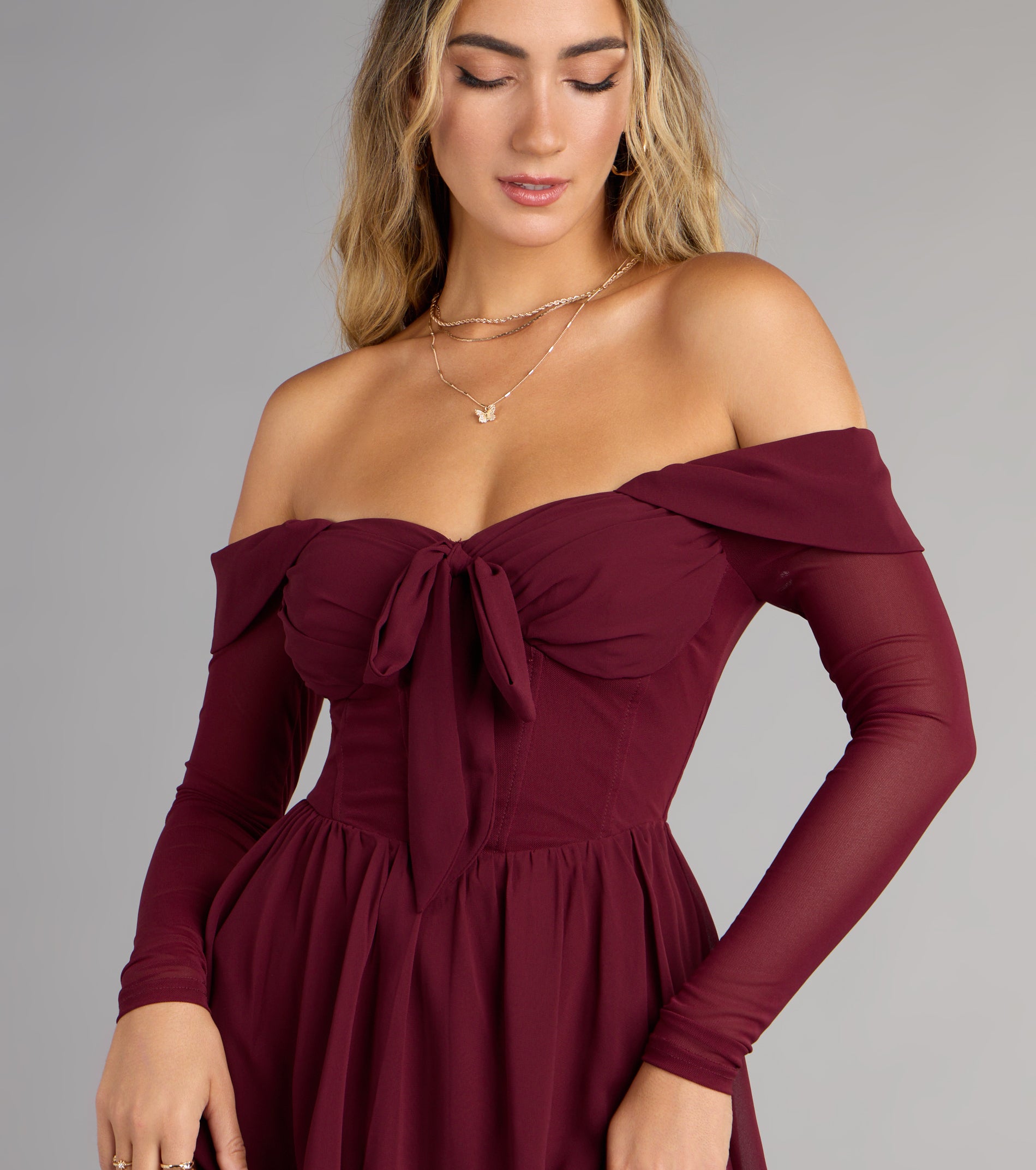 Daydream Darling Chiffon Skater Mini Dress - Image 4