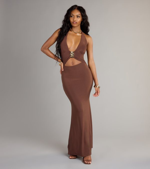 Golden Hour Goddess Cutout Maxi Dress - Image 2