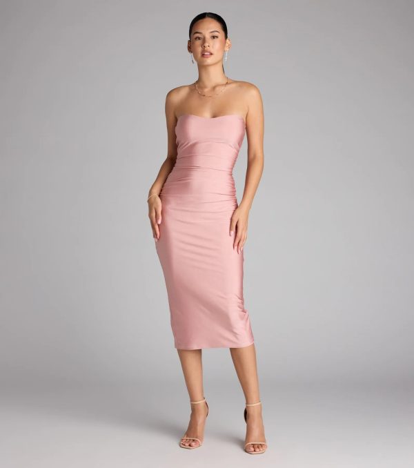 Fabulous Allure Strapless Bodycon Midi Dress - Image 13