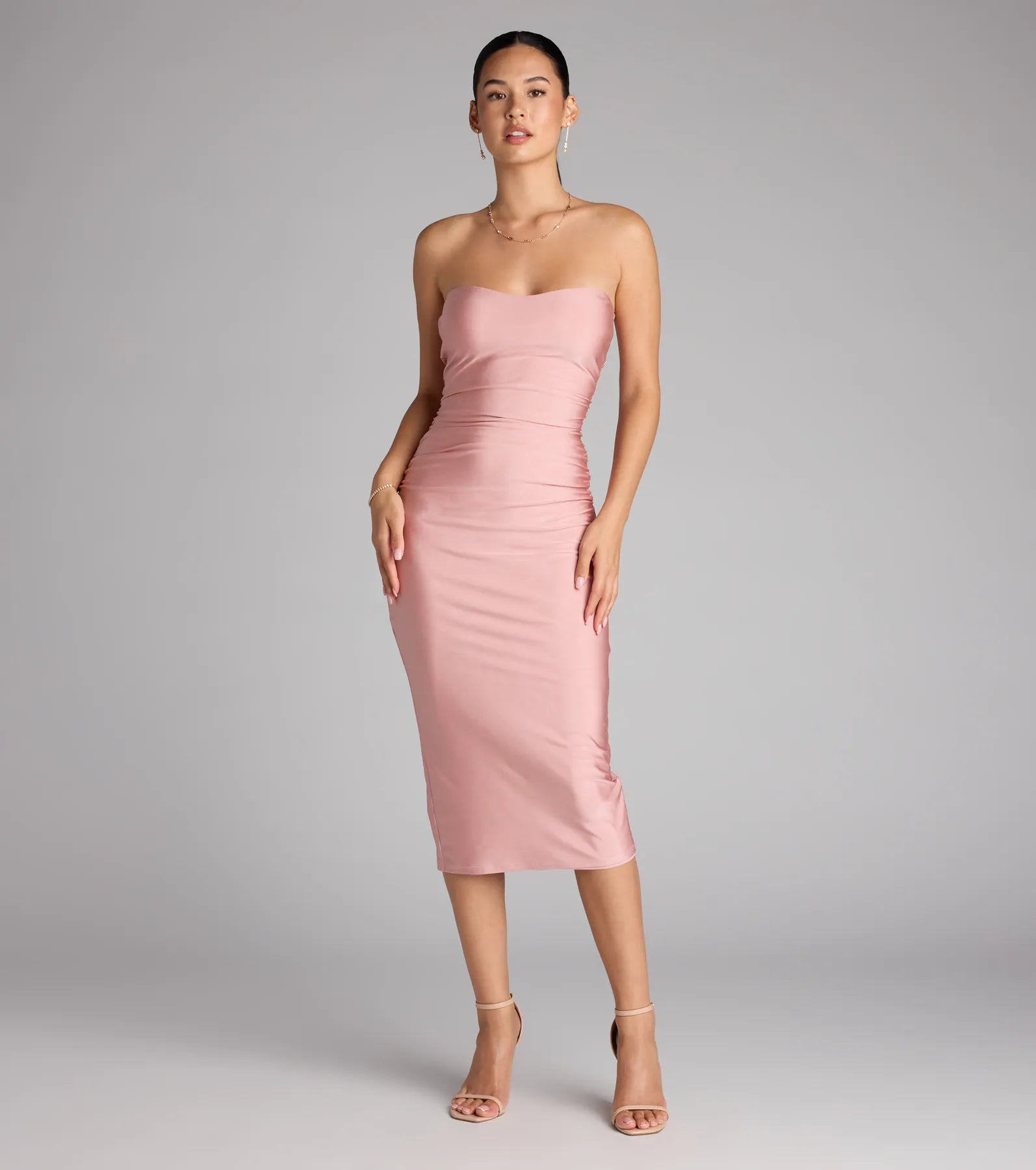 Fabulous Allure Strapless Bodycon Midi Dress - Image 13