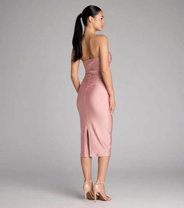 Fabulous Allure Strapless Bodycon Midi Dress - Image 14