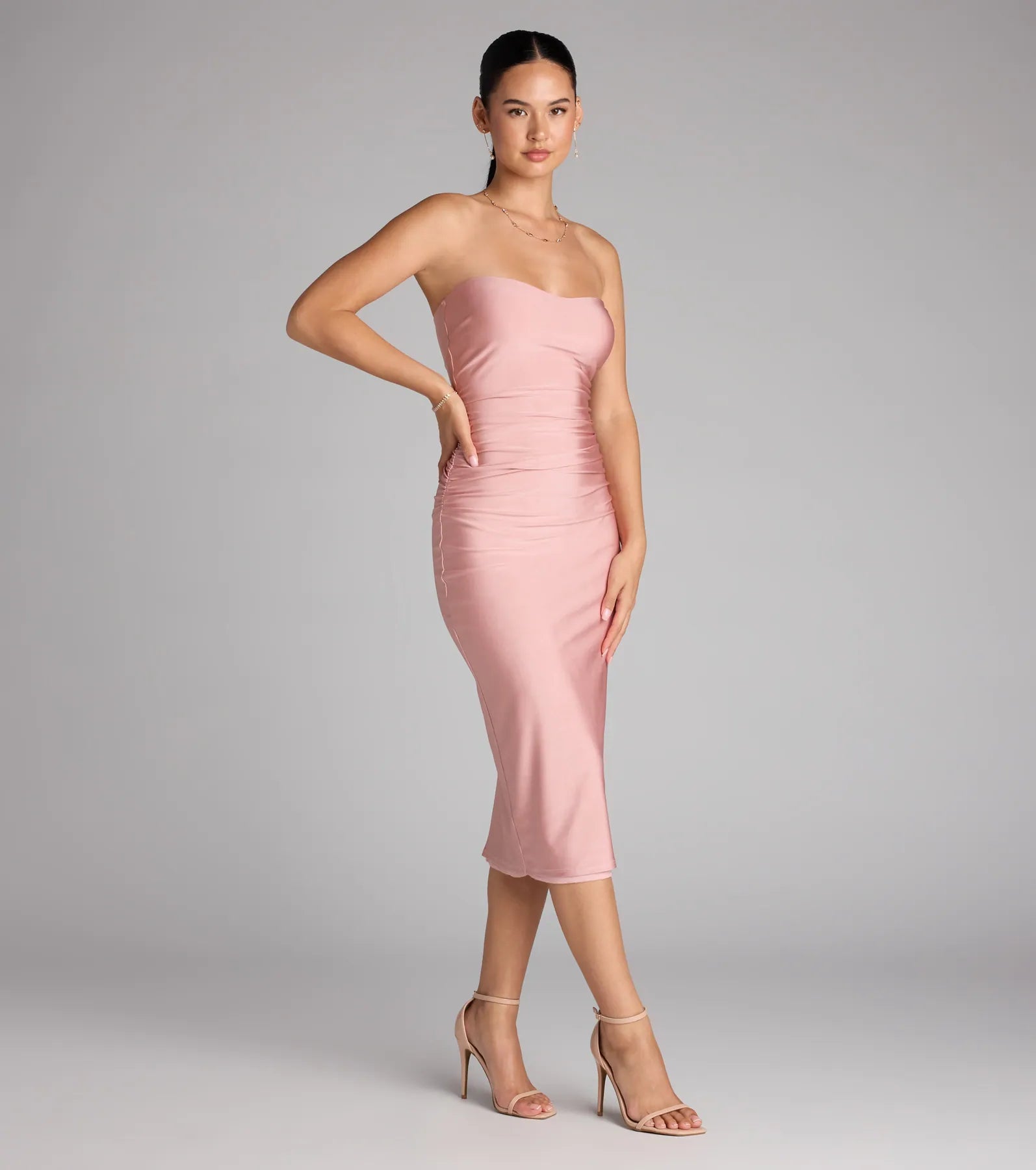 Fabulous Allure Strapless Bodycon Midi Dress - Image 16