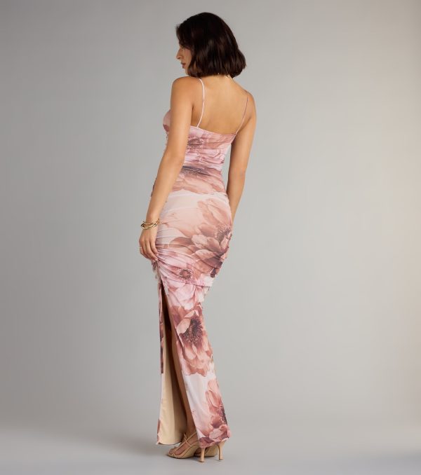 Garden Party Glow Floral Mesh Maxi Dress - Image 2