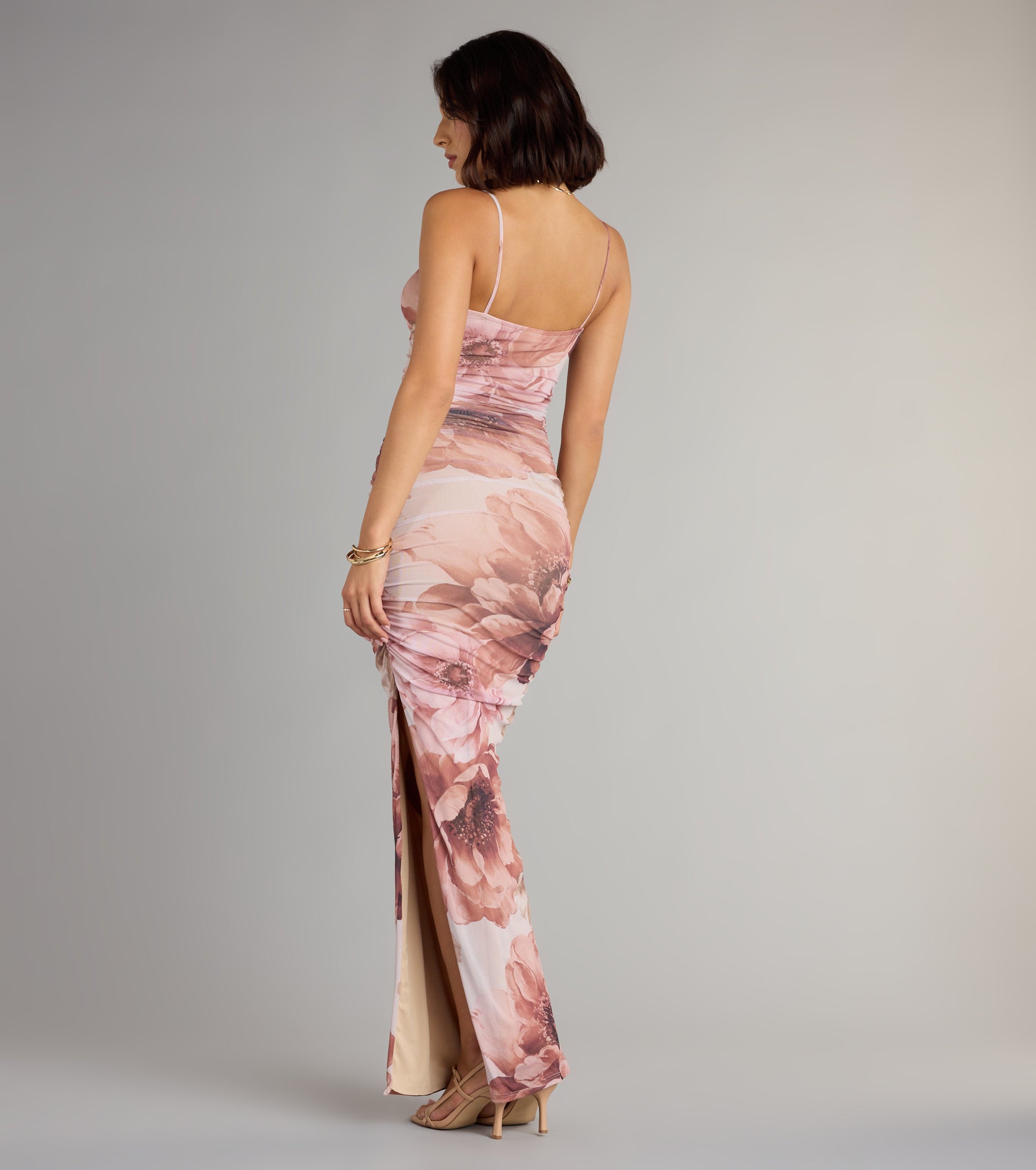 Garden Party Glow Floral Mesh Maxi Dress - Image 2