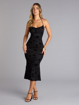 Secret Garden Backless Midi Dress