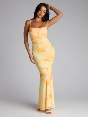 Coastal Luxe Floral Mermaid Maxi Dress