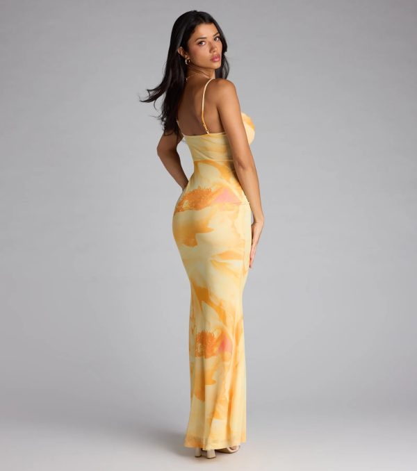 Coastal Luxe Floral Mermaid Maxi Dress - Image 2