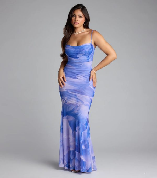 Coastal Luxe Floral Mermaid Maxi Dress - Image 5