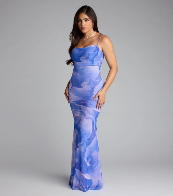 Coastal Luxe Floral Mermaid Maxi Dress - Image 8