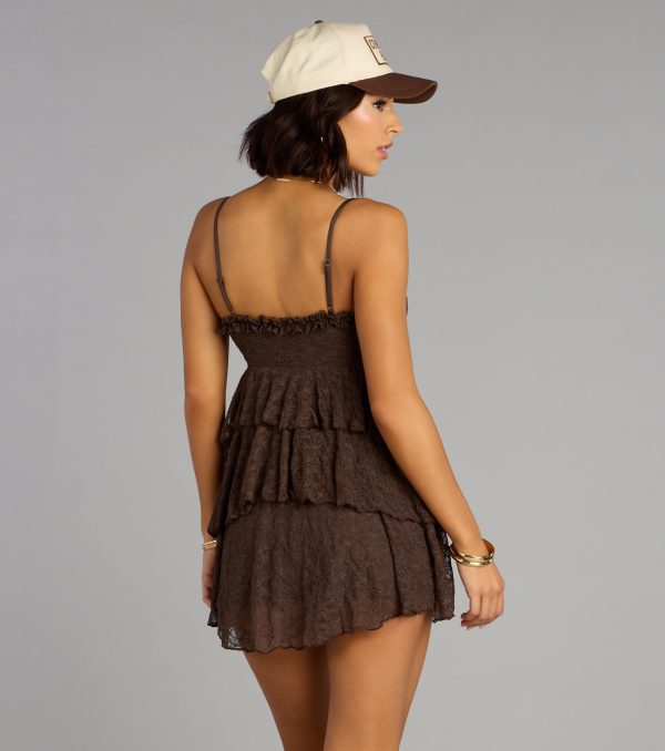 Sweet Looks V-Neck Lace Babydoll Dress - Image 6