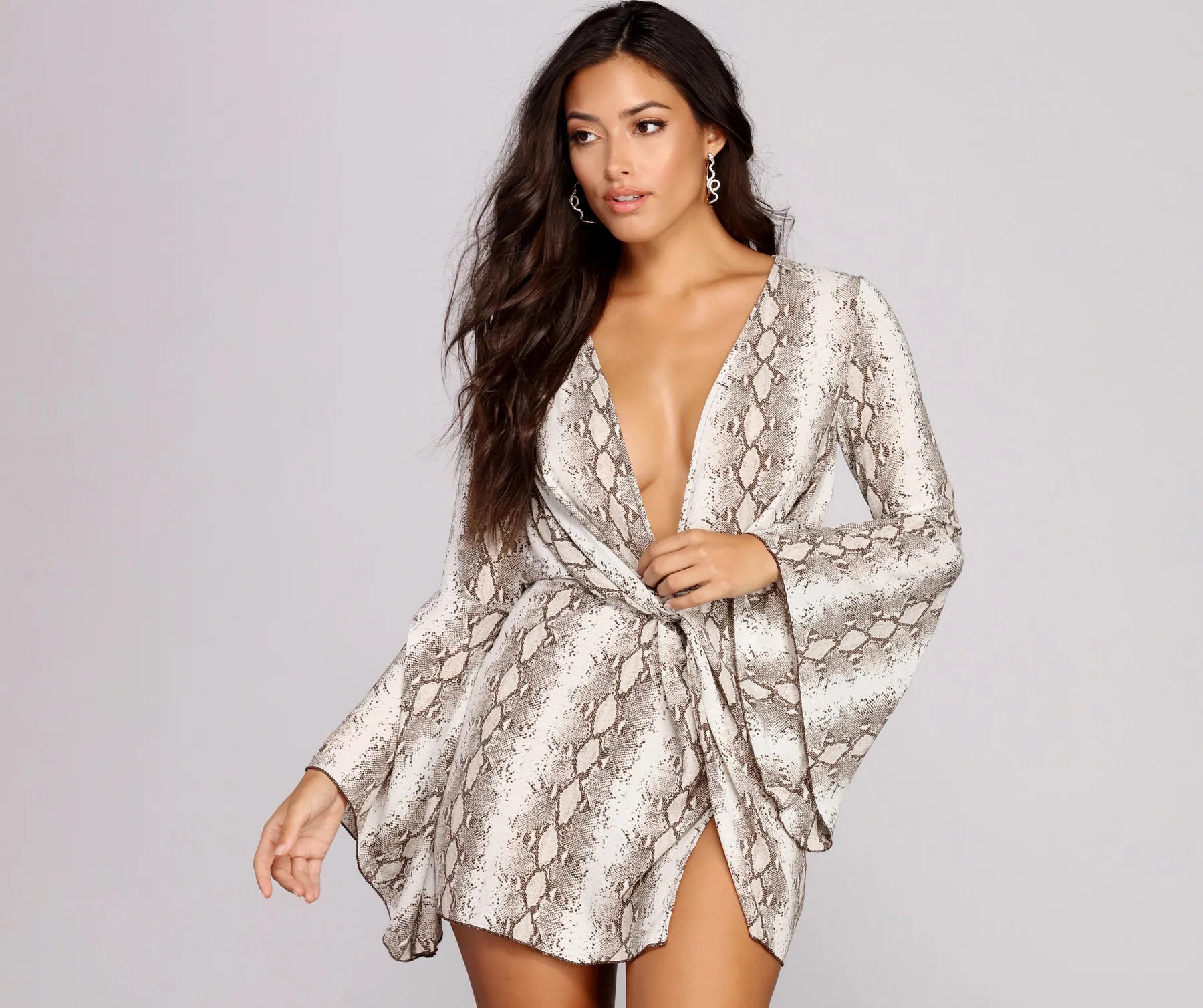 Knot Tonight Drape Mini Dress - Image 2