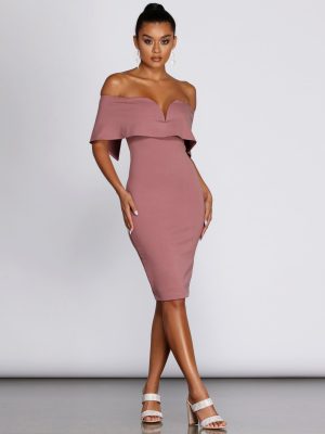 Outfit On Ponte Midi Dress