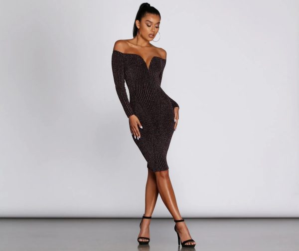 Lit In Lurex Midi Dress - Image 3