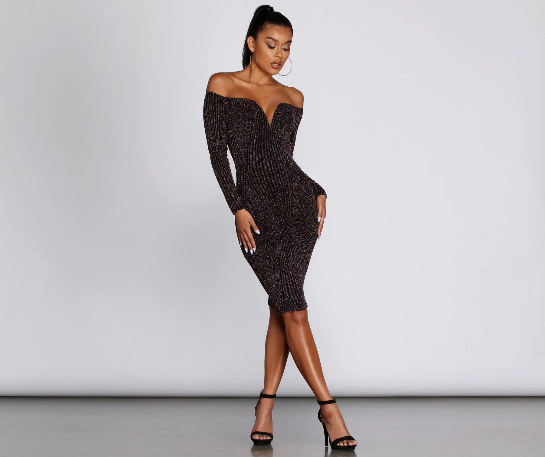 Lit In Lurex Midi Dress - Image 3
