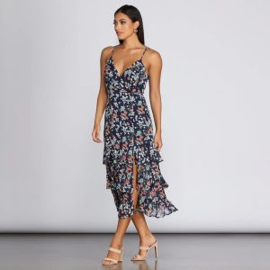 Chic In Chiffon Tiered Dress
