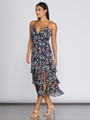 Chic In Chiffon Tiered Dress