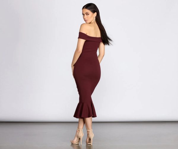 Will You Be My Sweetheart Midi Trumpet Dress - Image 2