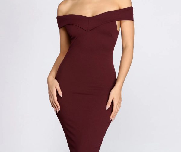 Will You Be My Sweetheart Midi Trumpet Dress - Image 3