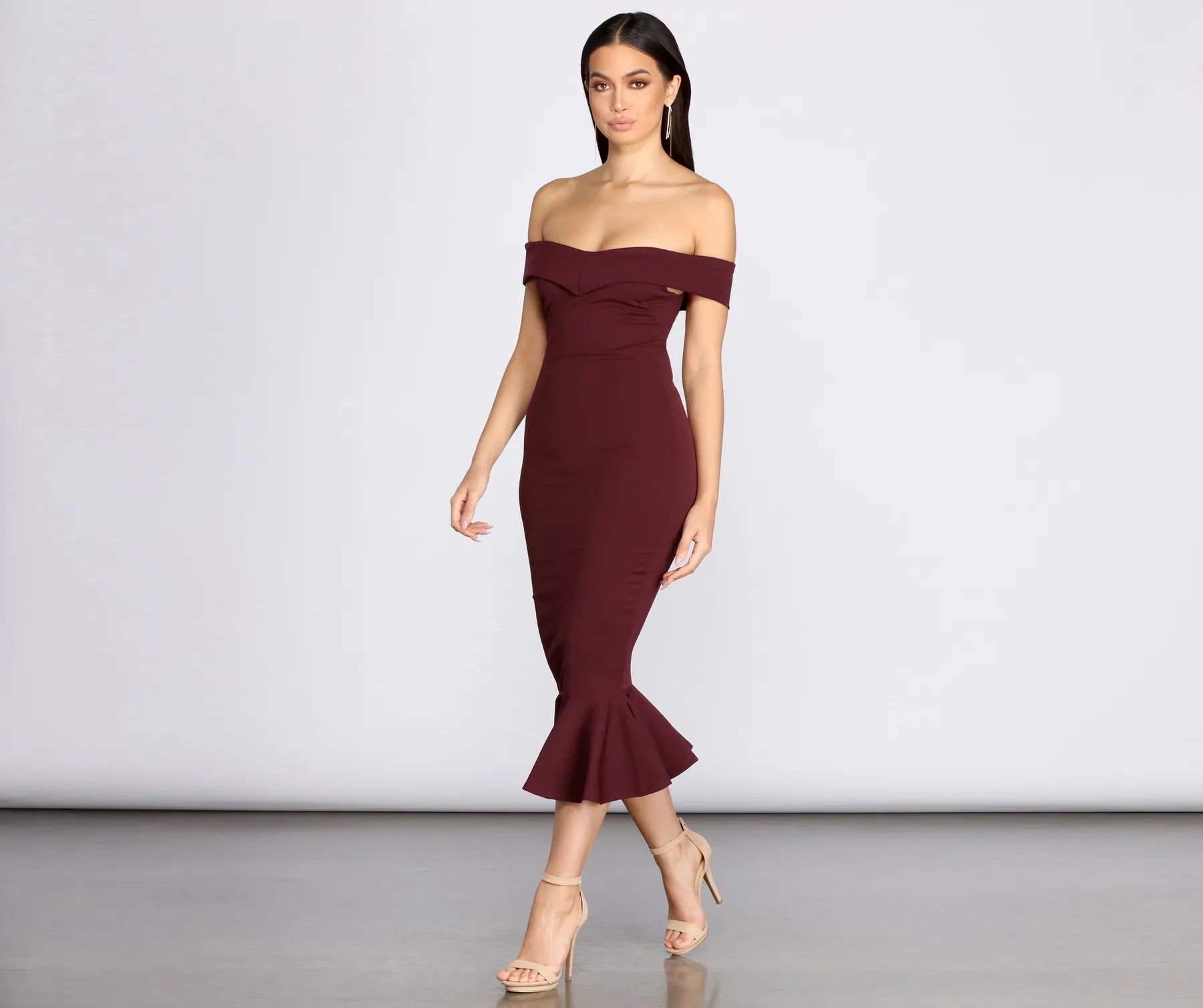 Will You Be My Sweetheart Midi Trumpet Dress - Image 4