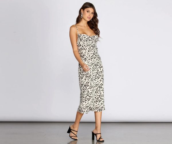 Fierce Leopard Sleeveless Midi Dress - Image 3