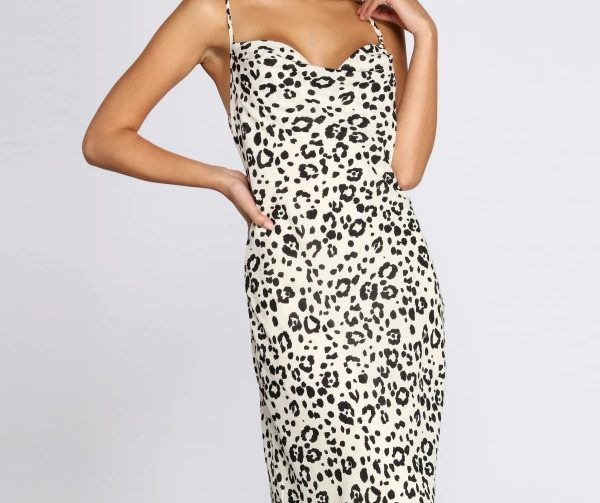 Fierce Leopard Sleeveless Midi Dress - Image 4