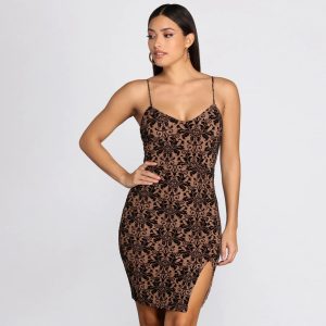 Fabulously Flocked Midi Dress