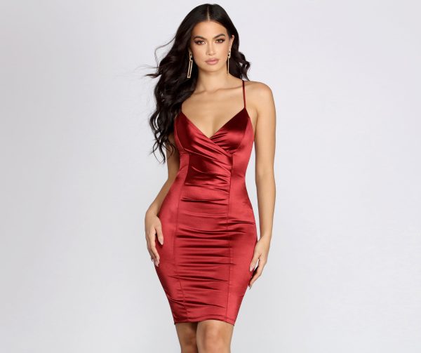 Spotlight Stealin' Satin Mini Dress - Image 9