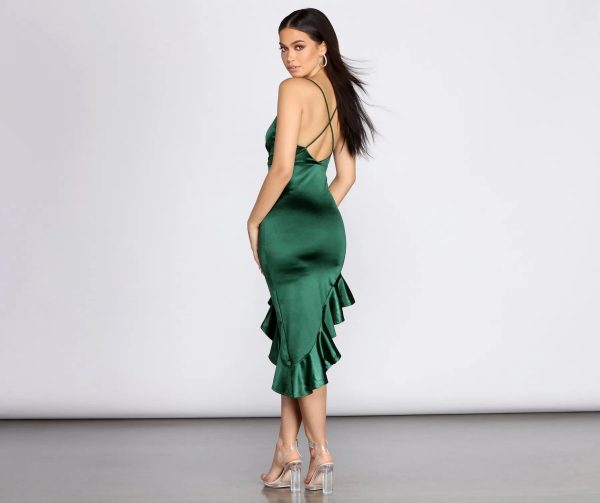 Shine & Divine Ruffle High-Low Dress - Image 2