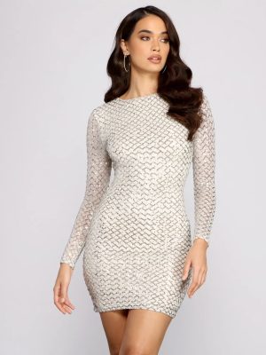 Diamond Girl Sequin Mini Dress