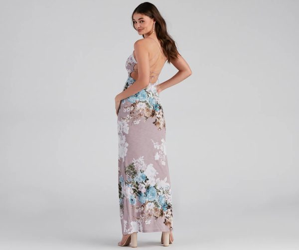 Blooming Floral Knit Maxi Dress - Image 2