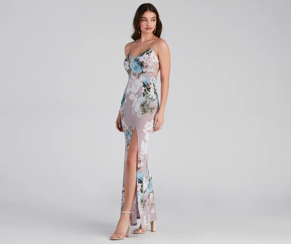 Blooming Floral Knit Maxi Dress - Image 3