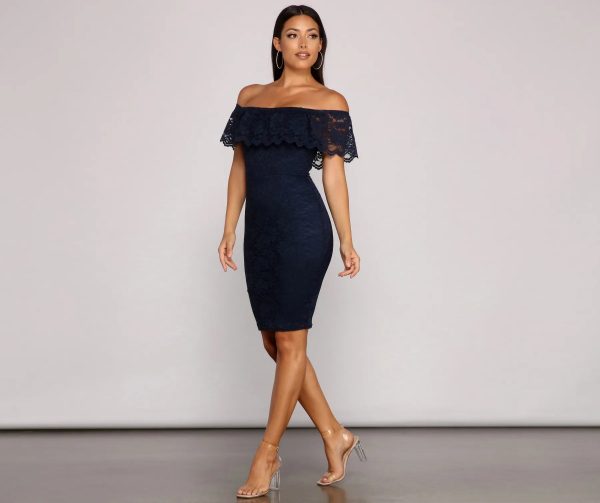 Stunner In Lace Midi Dress - Image 10