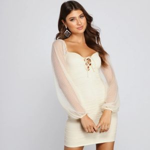 Chic Style Mesh Mini Dress