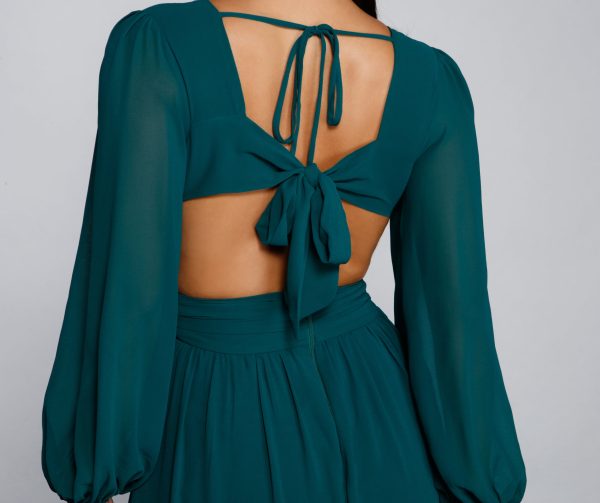 New Heights Chiffon Cutout Maxi Dress - Image 9