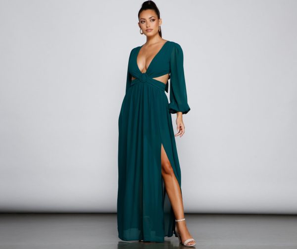 New Heights Chiffon Cutout Maxi Dress - Image 10