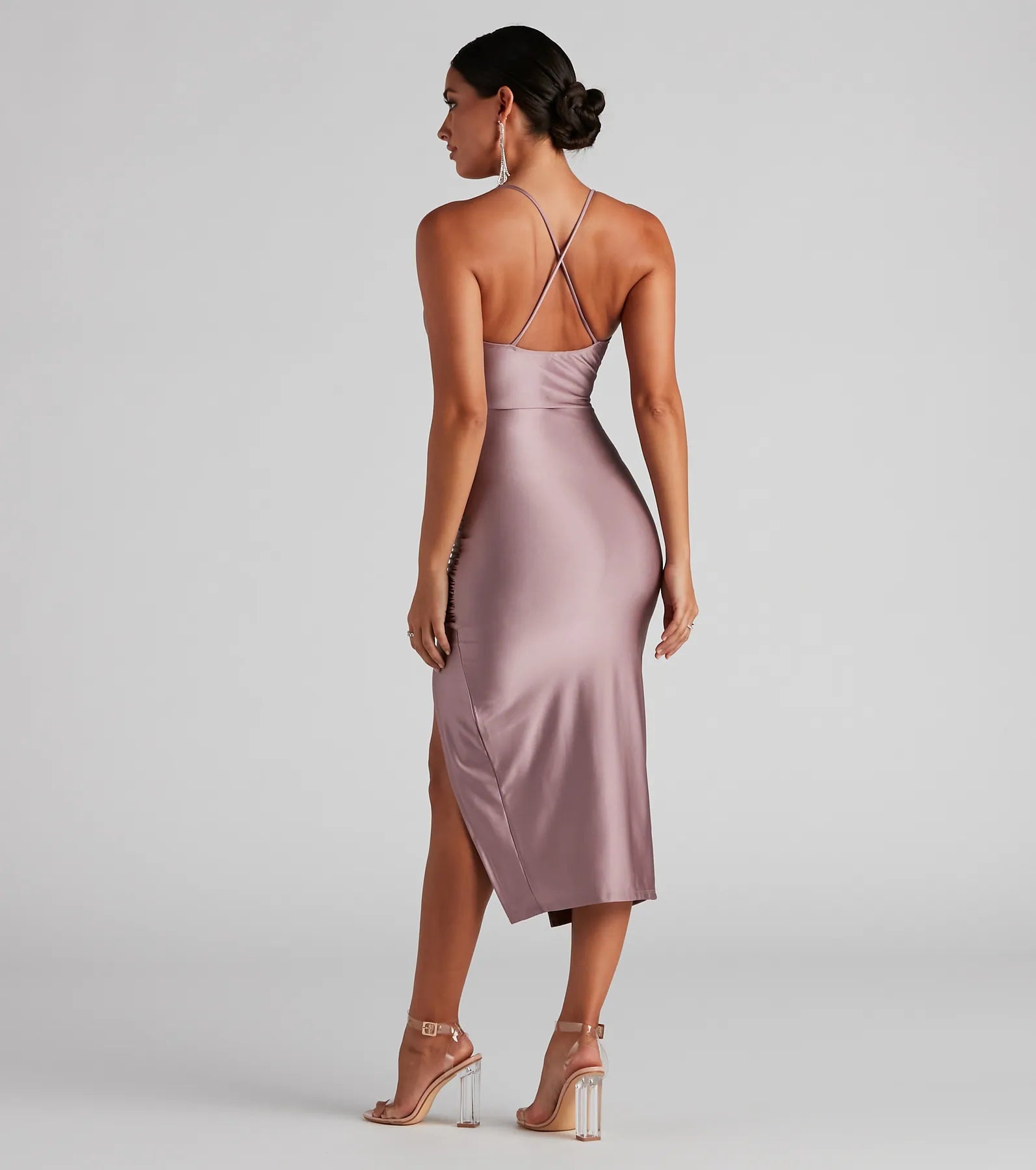 Sleek Style Moves Midi Dress - Image 2