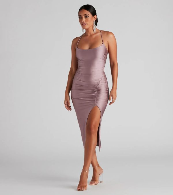 Sleek Style Moves Midi Dress - Image 3