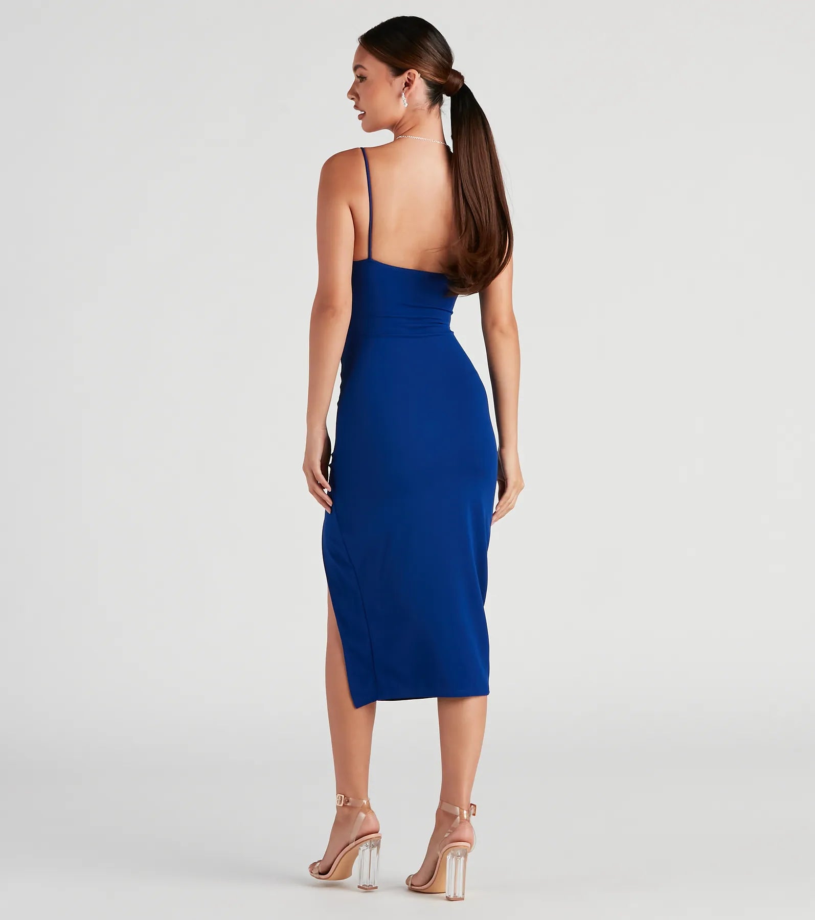 Shape Of You Crepe Cowl Midi Dress - Image 2