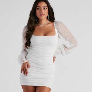 She's Lovely Chiffon Mesh Mini Dress