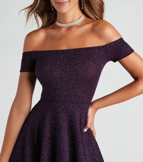 Spectacular Glow Glitter Skater Dress - Image 4