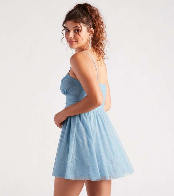 Pop The Bubbly Glitter Mesh Party Dress - Image 2