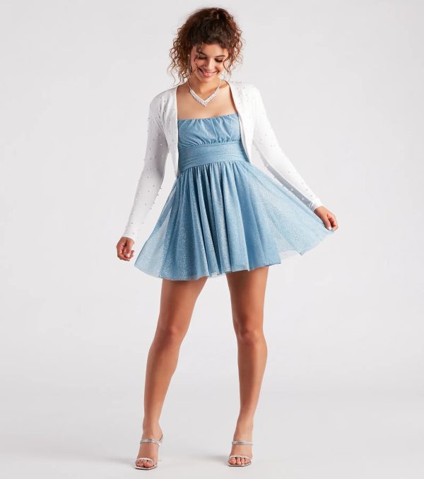 Pop The Bubbly Glitter Mesh Party Dress - Image 3