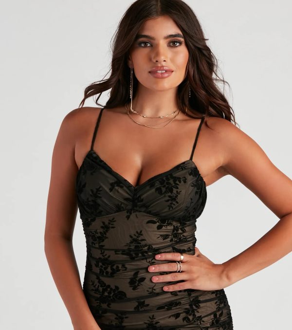 Watch You Grow Floral Velvet Dress - Image 4